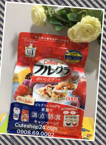 Ngũ cốc trái cây calbee Nhật 750g