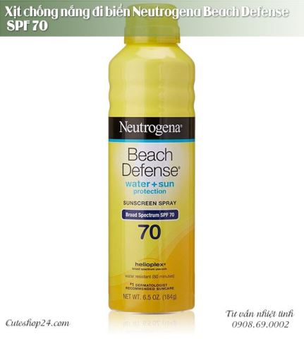 Xịt chống nắng đi biển Neutrogena Beach Defense SPF 70