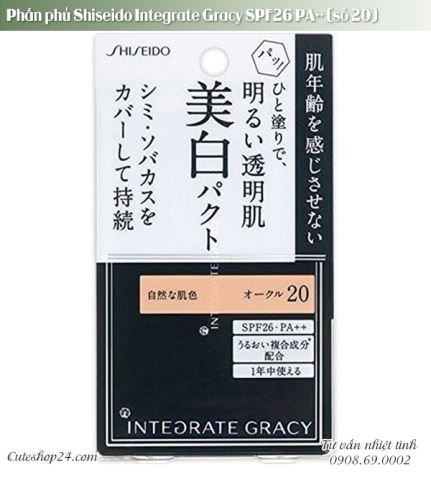 Phấn phủ Shiseido Integrate Gracy SPF26 PA++ (số 20)