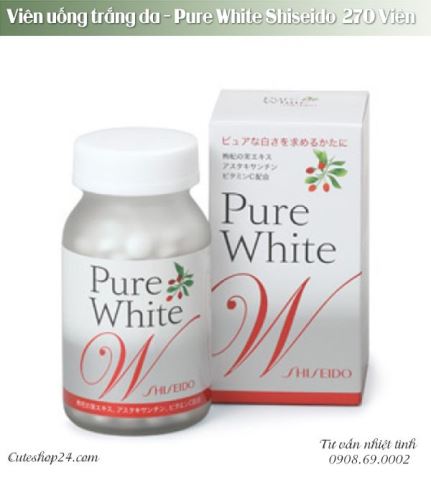 Viên uống trắng da - Pure White Shiseido  270 Viên